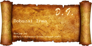 Dobszai Irma névjegykártya